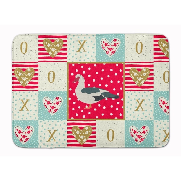 Carolines Treasures 19 x 27 in. Muscovy Duck Love Machine Washable Memory Foam Mat CK5291RUG - main